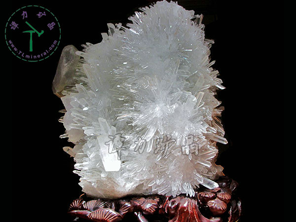 水晶-+重晶石-，42x28x16cm-四川省，金口河，新華村